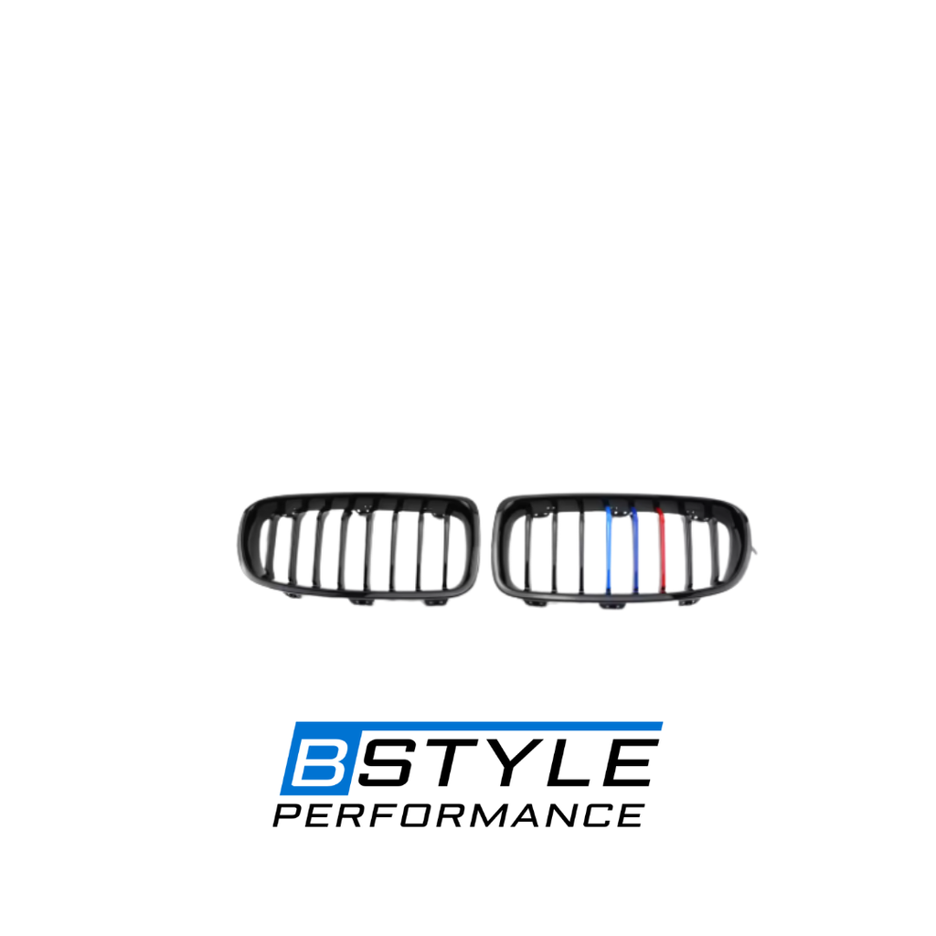 BMW 3 Series F30 F35 Front Bumper Kidney Grille - Gloss Black ABS