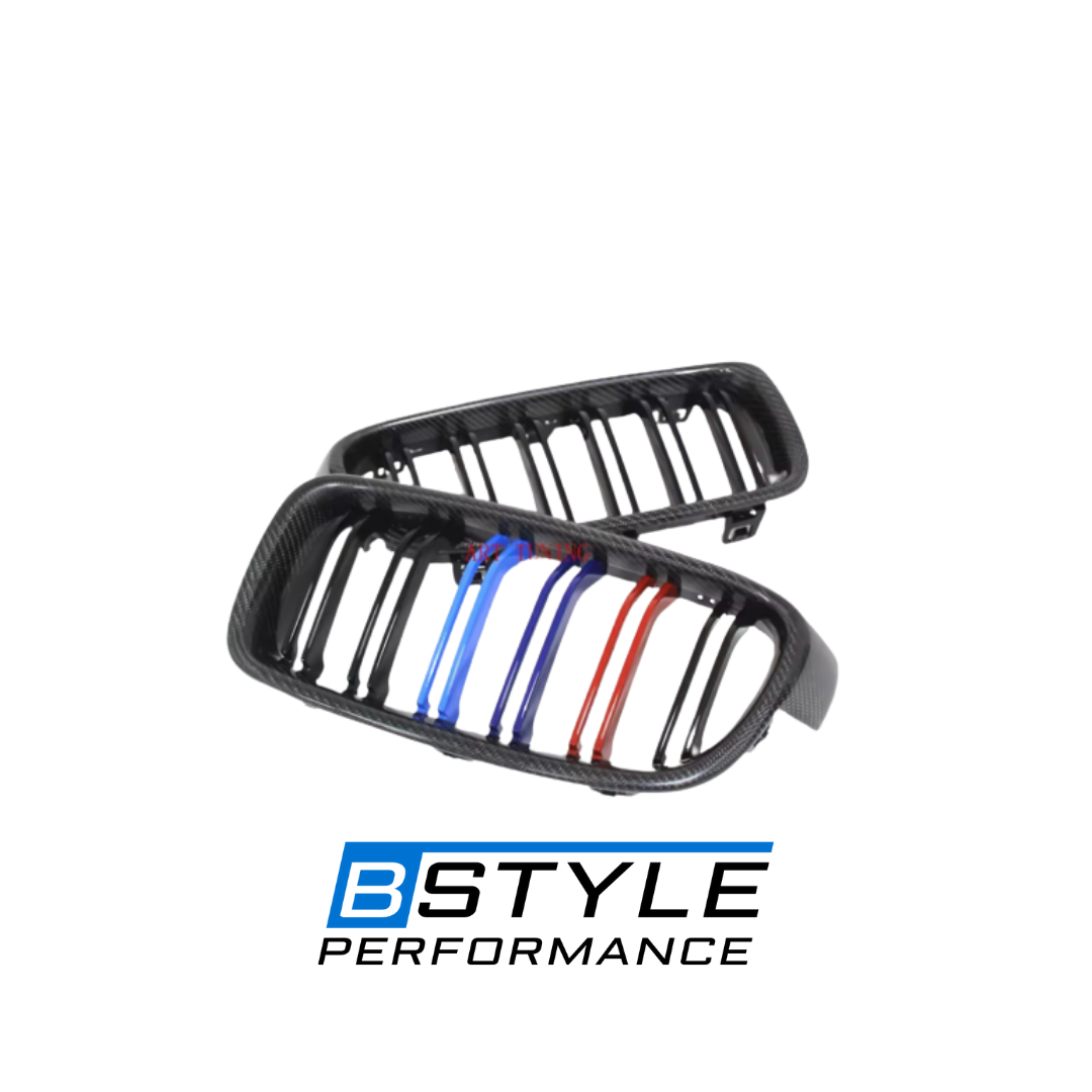 BMW 3 Series F30 F35 Carbon Fiber Front Grille with M-Color Slats