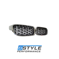 BMW 3 Series F30 F31 Diamond Style Front Bumper Grille – Gloss Black / Chrome