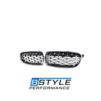 BMW 3 Series F30 F31 Diamond Style Front Bumper Grille – Gloss Black / Chrome
