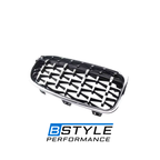 BMW 3 Series F30 F31 Diamond Style Front Bumper Grille – Gloss Black / Chrome