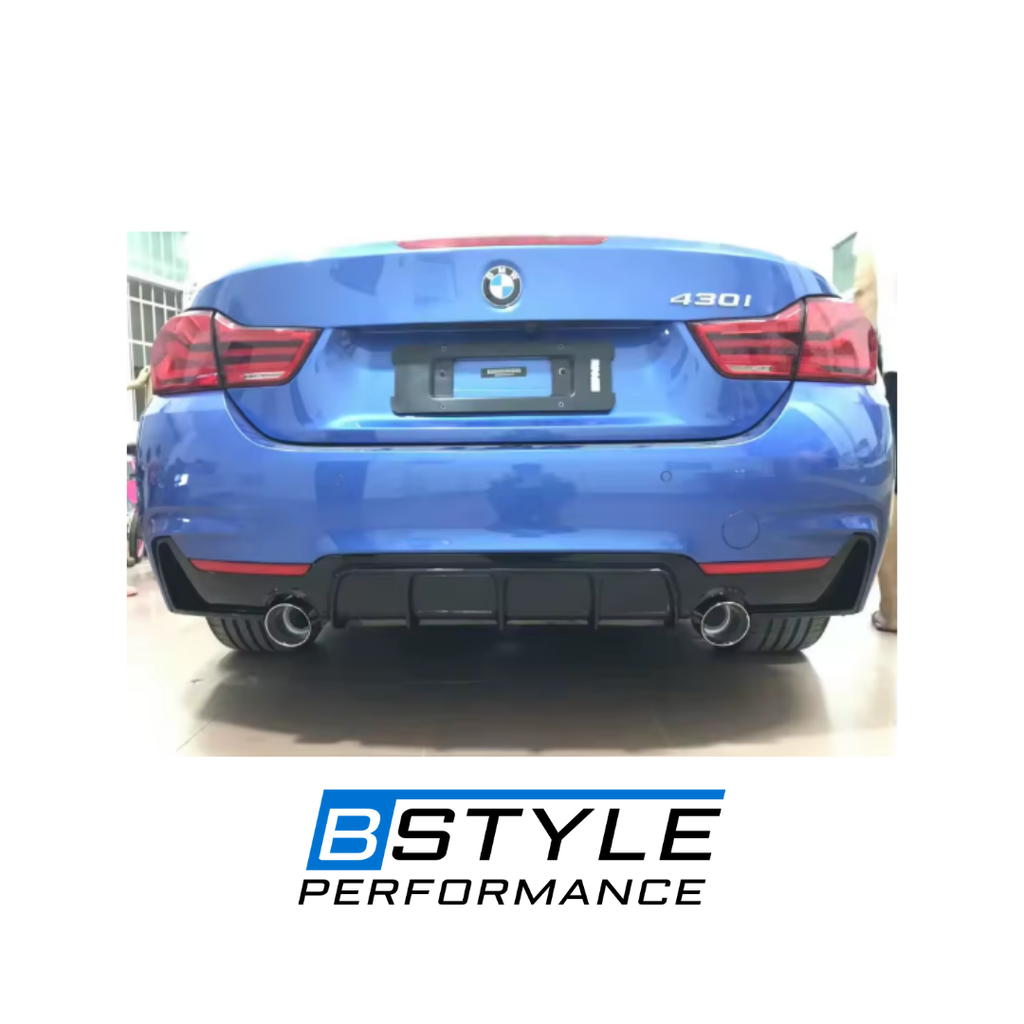 BMW 4 Series F32 F33 F36 M-Sport MP-Style Gloss Black Rear Bumper Diffuser