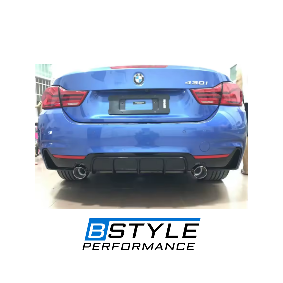 BMW 4 Series F32 F33 F36 M-Sport MP-Style Gloss Black Rear Bumper Diffuser