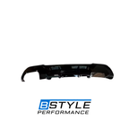BMW 3 Series E90 Sport Edition MP-Style Gloss Black Rear Diffuser – Single Side Dual Outlet