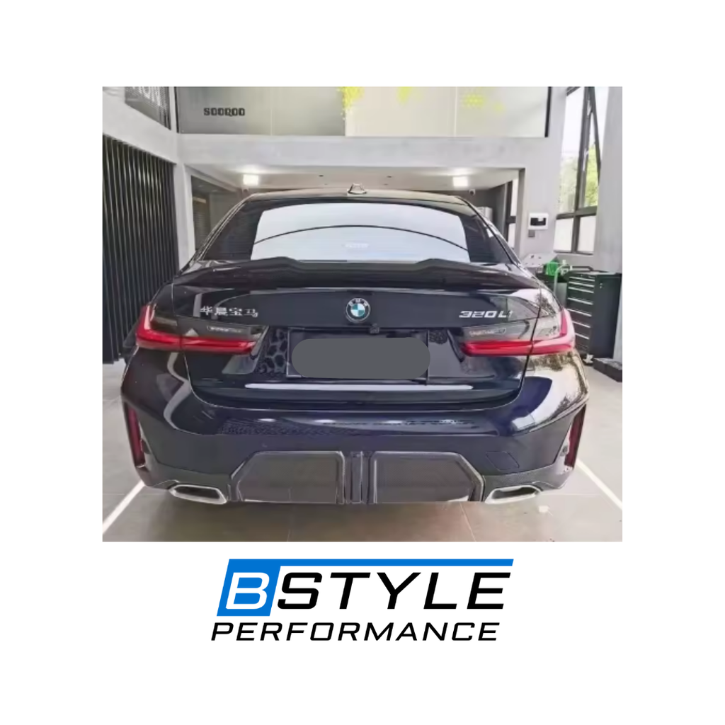 BMW 3 Series G20 LCI MP-Style Wet Carbon Fiber Rear Bumper Diffuser Lip