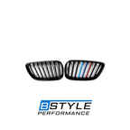 BMW F22 Gloss Black M-Color Single Slat Front Grilles