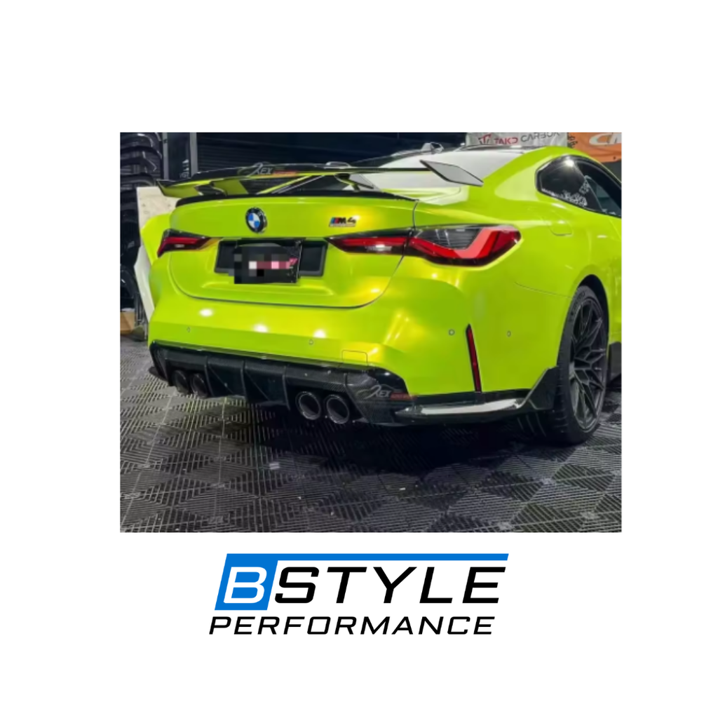 BMW G82 G83 M4 MP-Style Dry Carbon Fiber Rear Diffuser with Side Splitters Set