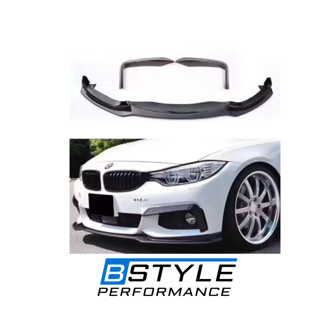 BMW 4 Series F32 F33 F36 M-Sport Carbon Fiber Front Fog Light Trim Blades