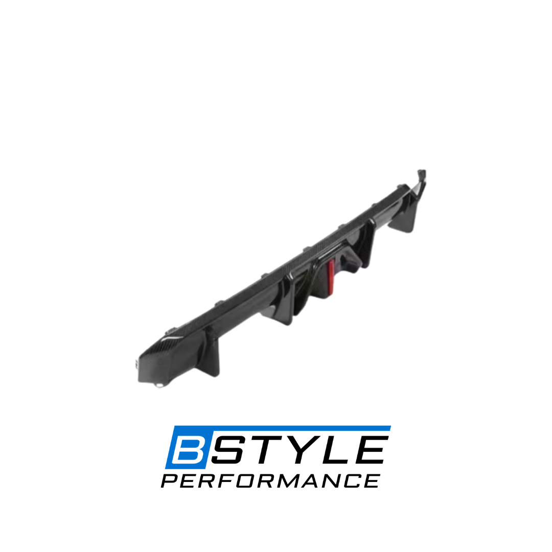 BMW G80 M3 G82 G83 M4 Dry Carbon Fiber Rear Diffuser Set with LED & Side Splitters