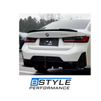 BMW 3 Series G20 LCI Gloss Black Rear Bumper Diffuser with Integrated LED Brake Light