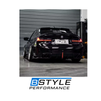 BMW 3 Series G20 LCI Gloss Black Rear Bumper Diffuser with Integrated LED Brake Light