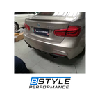 BMW 3 Series F30 F35 M-Performance Style Matte Black Rear Bumper Diffuser