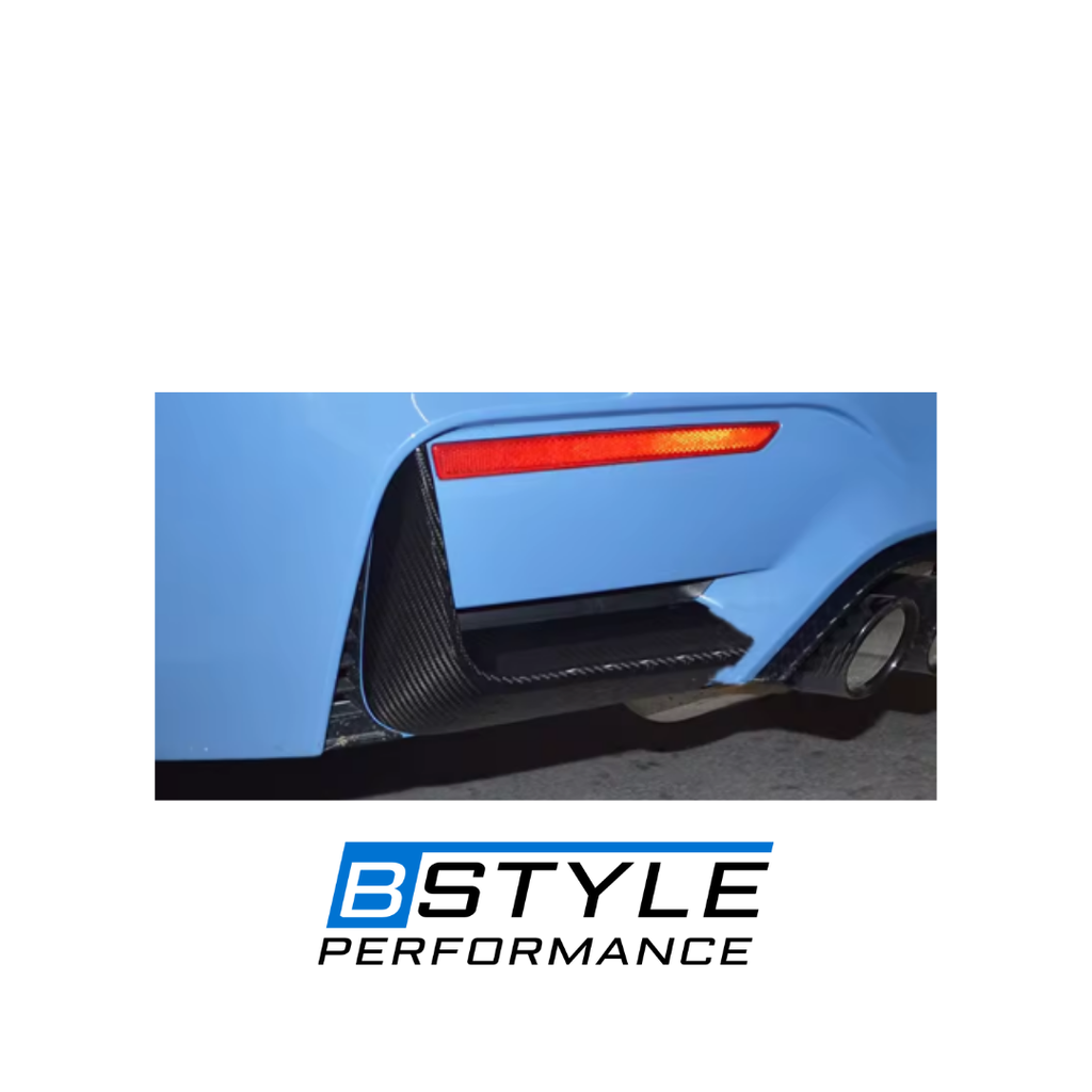 BMW M3 F80 M4 F82 Carbon Fiber Rear Bumper Side Splitters (Pair)