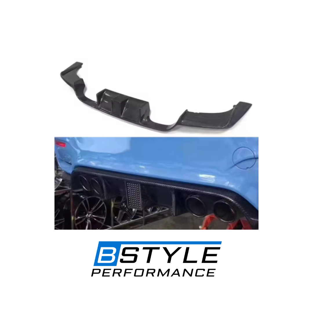 BMW M3 F80 M4 F82 F83 Carbon Fiber Rear Diffuser with Integrated LED F1 Brake Light