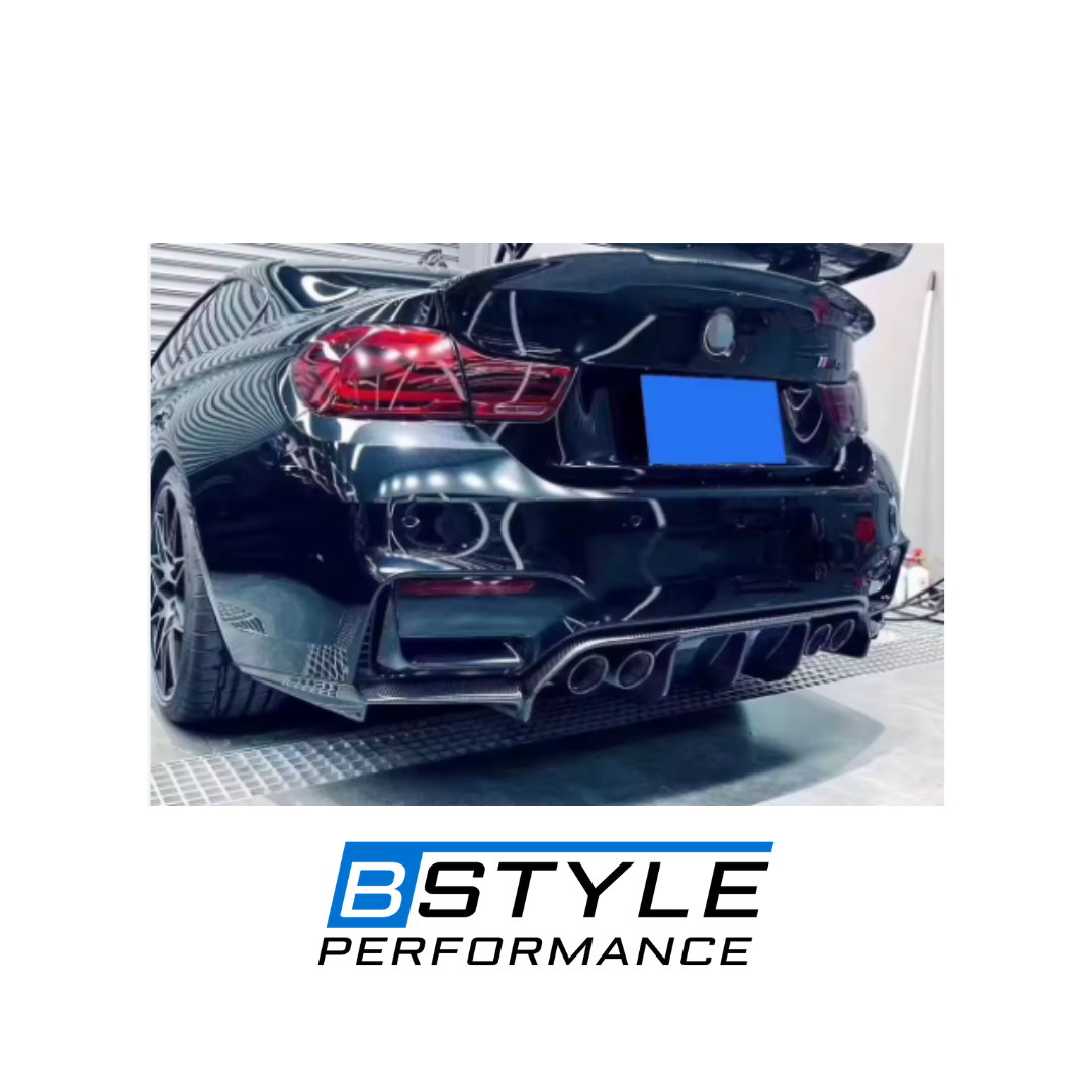 BMW M3 F80 M4 F82 F83 V-Style 3-Piece Carbon Fiber Rear Diffuser Set