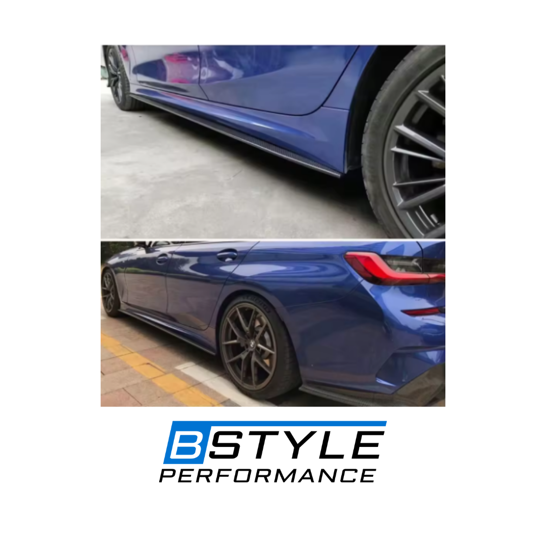 BMW 3 Series G20 AC-Style Gloss Black Side Skirt Extensions