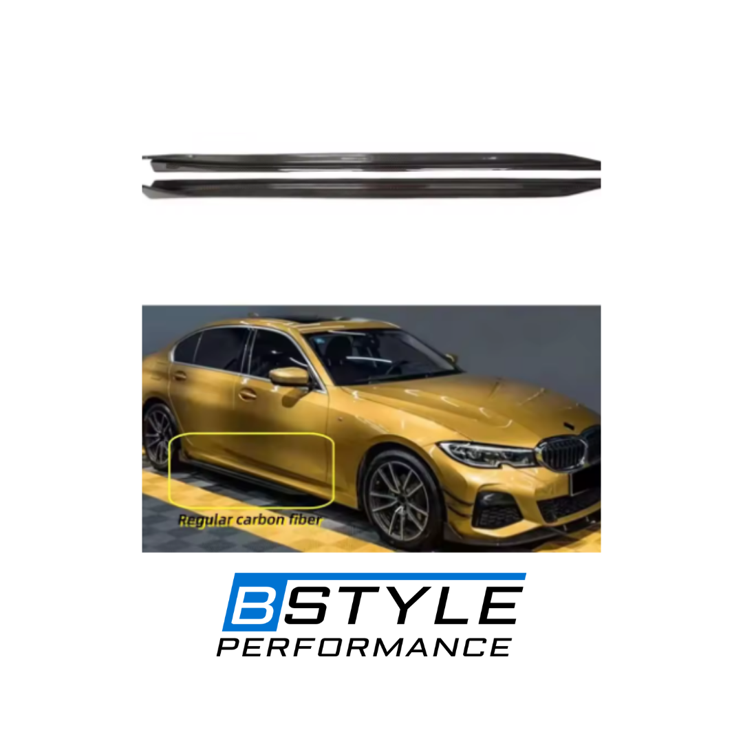 BMW 3 Series G20 G28 Carbon Fiber Side Skirt Extension Conversion Kit
