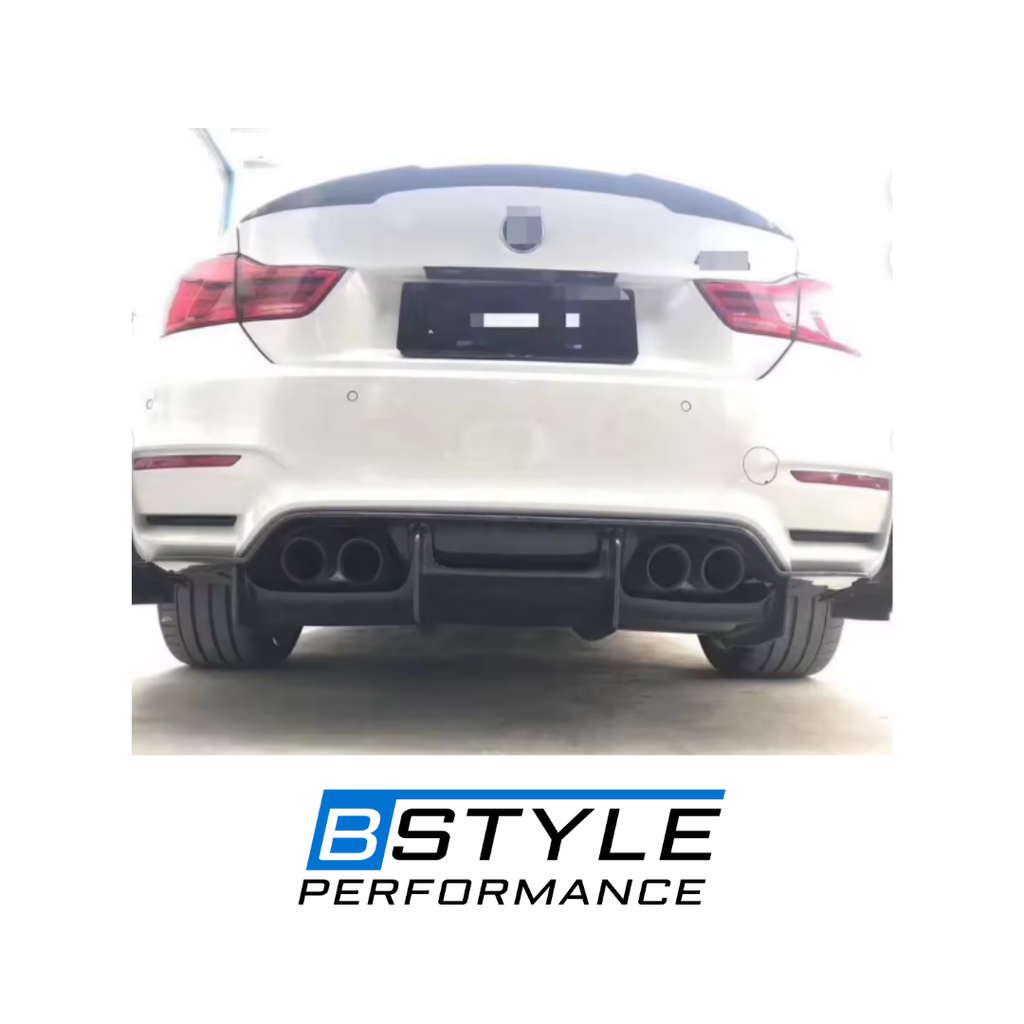 BMW M3 F80 M4 F82 F83 Carbon Fiber Rear Diffuser with Center Plate & Side Canards