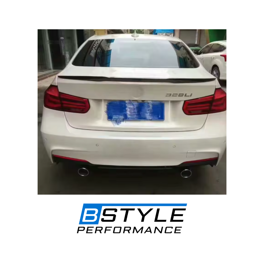 BMW 3 Series F30 F80 M3 PSM Style High-Kick Carbon Fiber Rear Trunk Spoiler