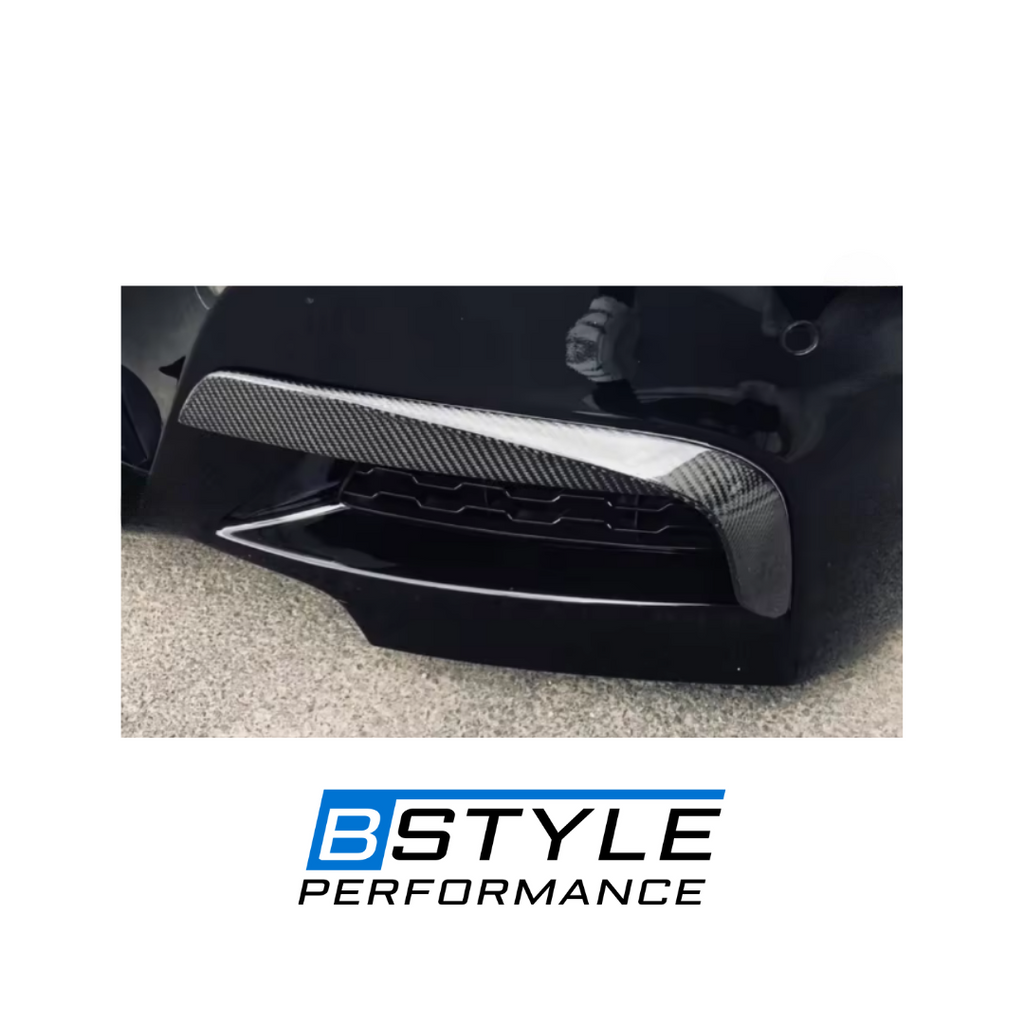 BMW 3 Series F30 M Sport Front Bumper Lip & Carbon Fiber Fog Lamp Trims Set