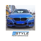 BMW 3 Series F30 M Sport V-Style Carbon Fiber Front Bumper Lip Splitter