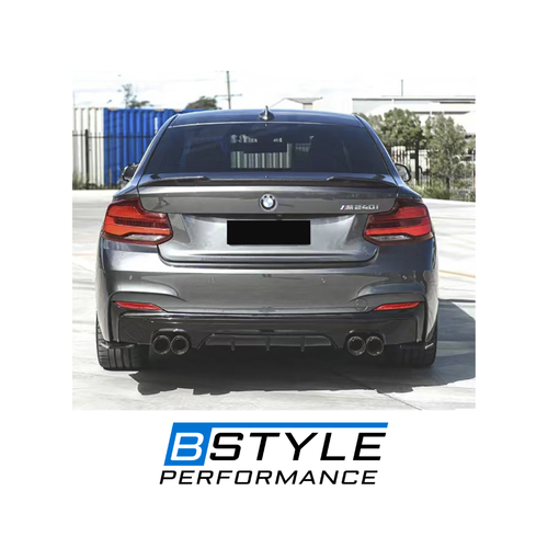 BMW 2 Series F22 F23 M Sport MP Style Gloss Black Rear Diffuser