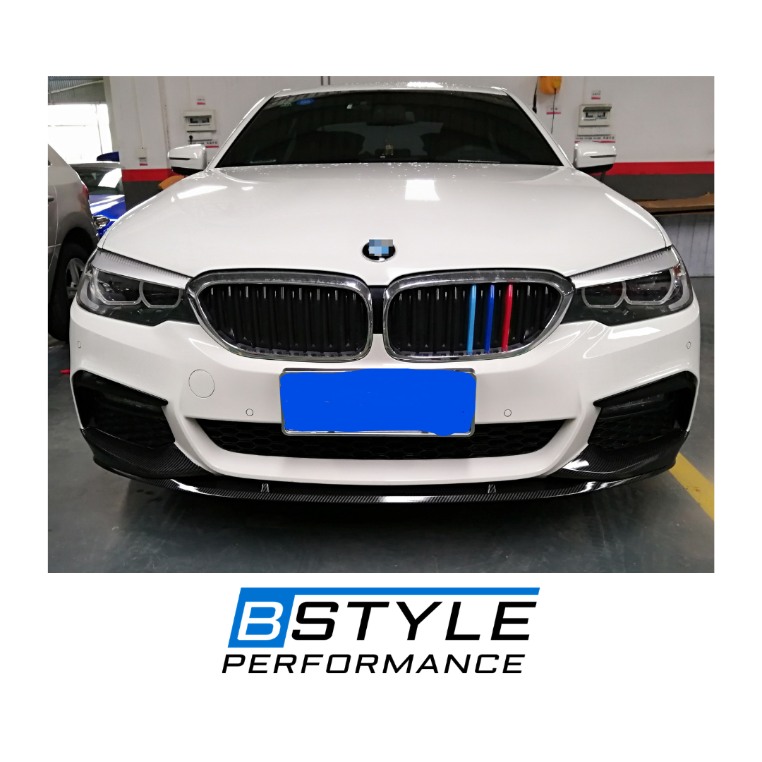 BMW 5 Series G30 MP Style Carbon Look Front Lip & Splitter