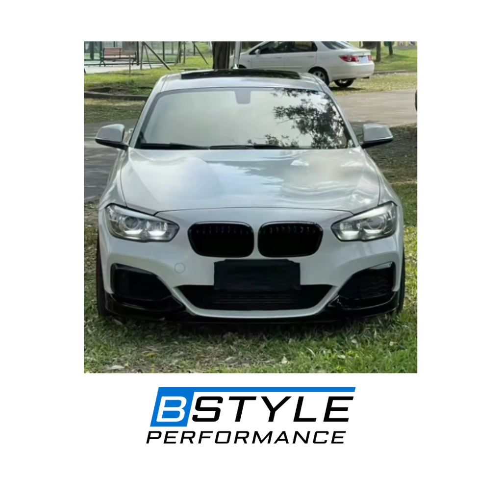 BMW 1 Series F20 LCI M Sport MP Style Gloss Black Front Bumper Lip
