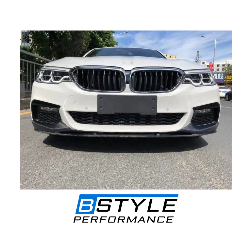 BMW 5 Series G30 MP Style Carbon Fiber Front Bumper Lip