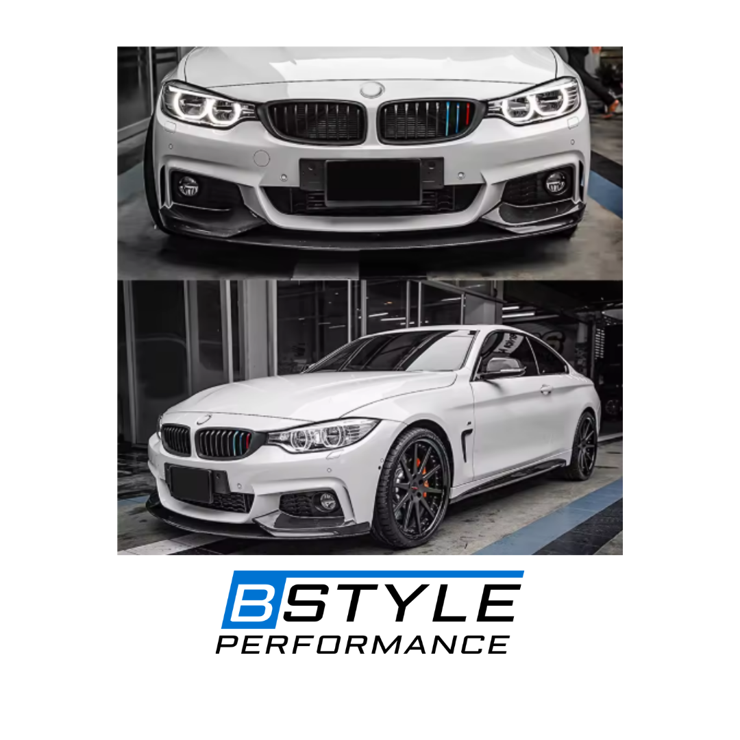BMW 4 Series F32 F33 F36 MP Style Gloss Black Front Bumper Lip