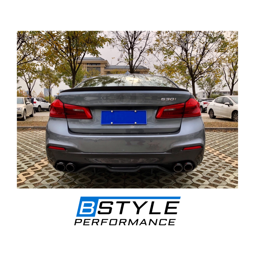 BMW 5 Series G30 M Sport MP Style Wet Carbon Fiber Rear Diffuser