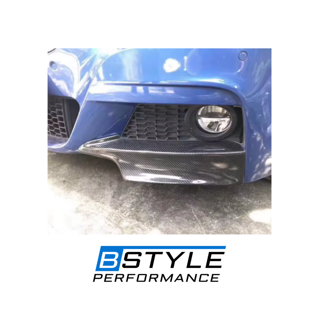 BMW 3 Series F30 F35 M Sport Wet Carbon Fiber Front Side Vent Splitters