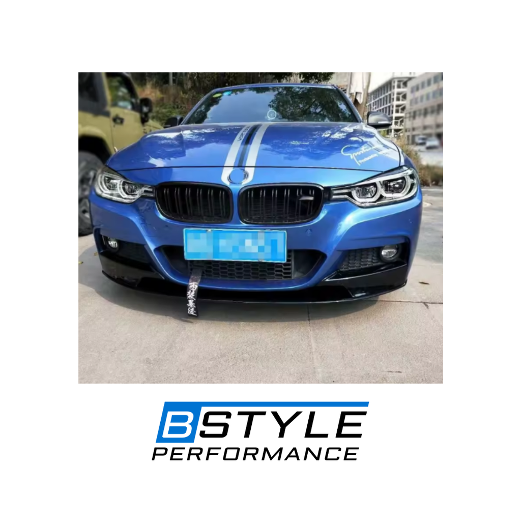 BMW 3 Series F30 M Performance Style Gloss Black Front Bumper Lip