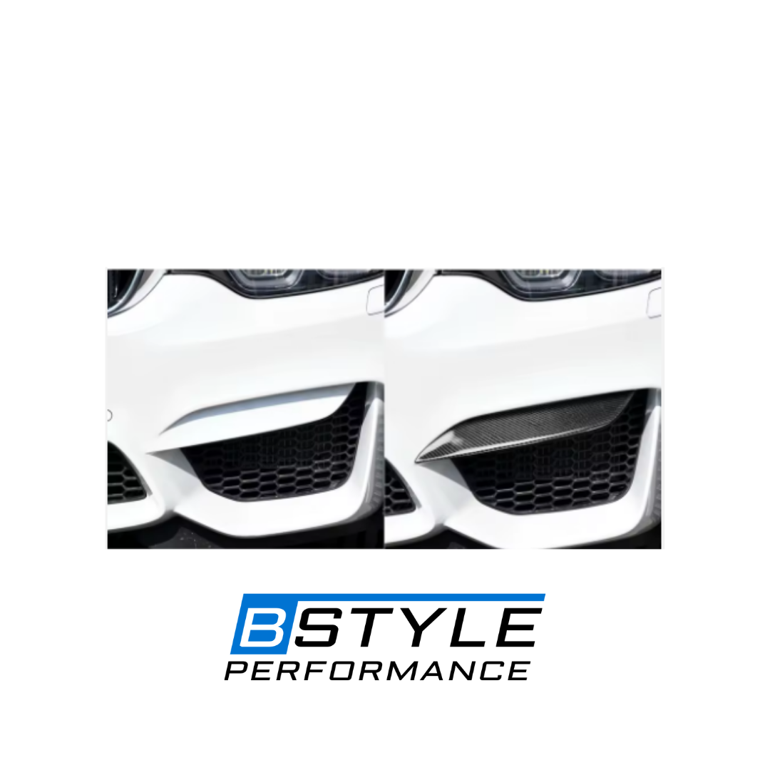 BMW M3 F80 M4 F82 Dry Carbon Fiber Front Side Vent Splitters
