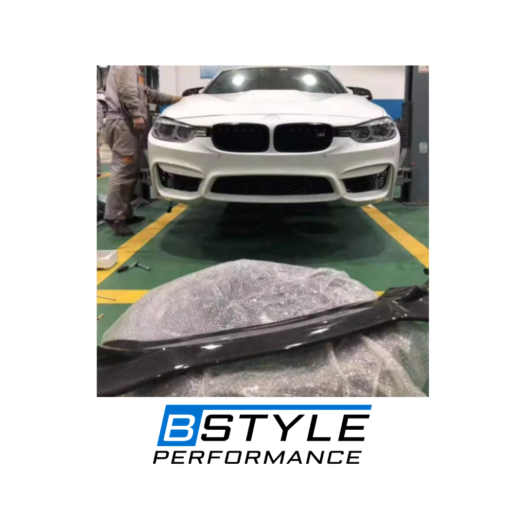 BMW 3 Series F30 PSM Style Carbon Fiber Front Bumper Lip