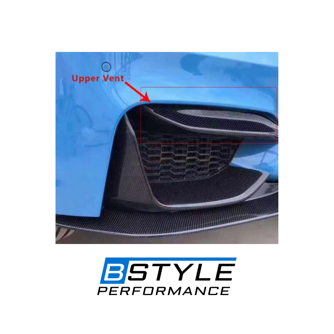 BMW M3 F80 M4 F82 Carbon Fiber Front Bumper Upper Vent Trims