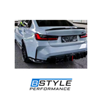 BMW G80 M3 G82 M4 Carbon Fiber Rear Diffuser with Integrated LED Brake Light
