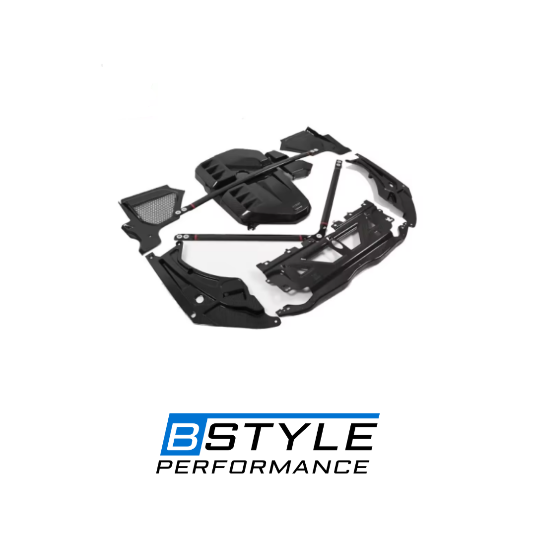 BMW G80 M3 / G82 M4 Dry Carbon Fiber Engine Bay Cover & Slam Panel Trim (2021+)