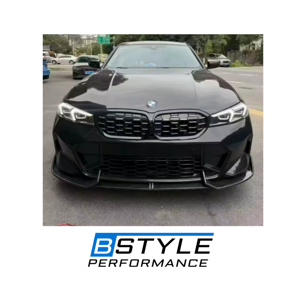 For BMW G20 LCI 2023+ Carbon Fiber aero combo: FD Style rear lip + AD Style Front Lip - Real Carbon giber gull set, Not for pre facelift