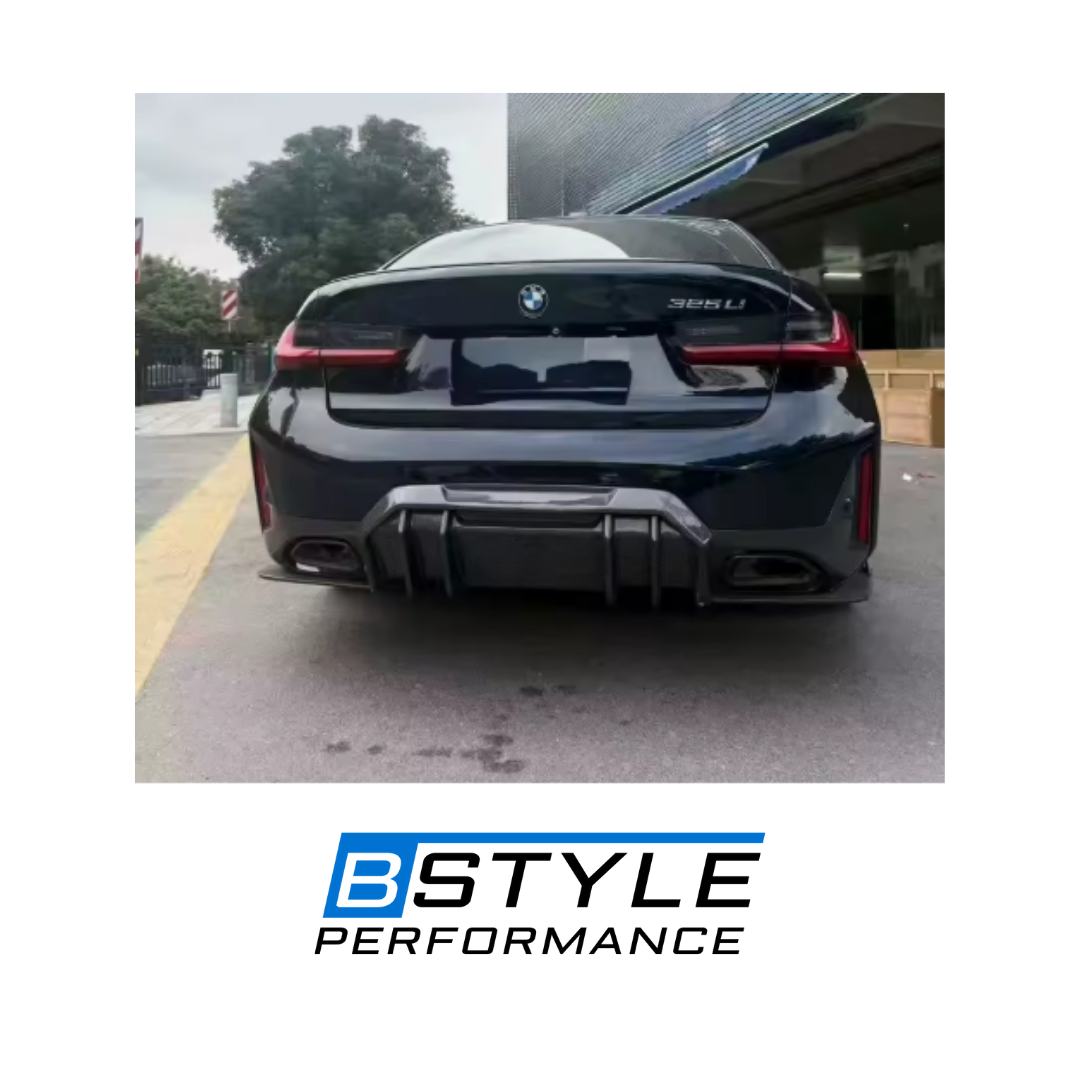For BMW G20 LCI 2023+ Carbon Fiber aero combo: FD Style rear lip + AD Style Front Lip - Real Carbon giber gull set, Not for pre facelift