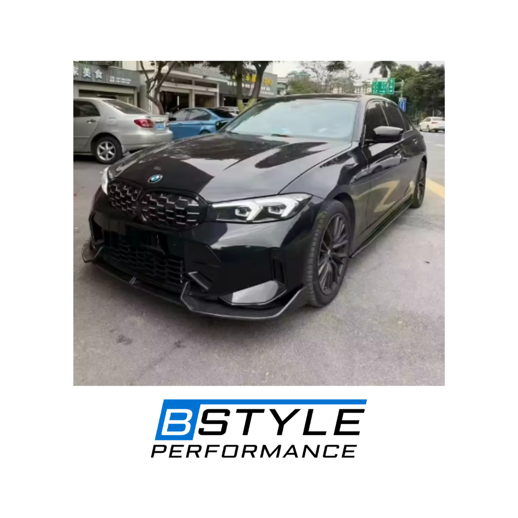 For BMW G20 LCI 2023+ Carbon Fiber aero combo: FD Style rear lip + AD Style Front Lip - Real Carbon giber gull set, Not for pre facelift