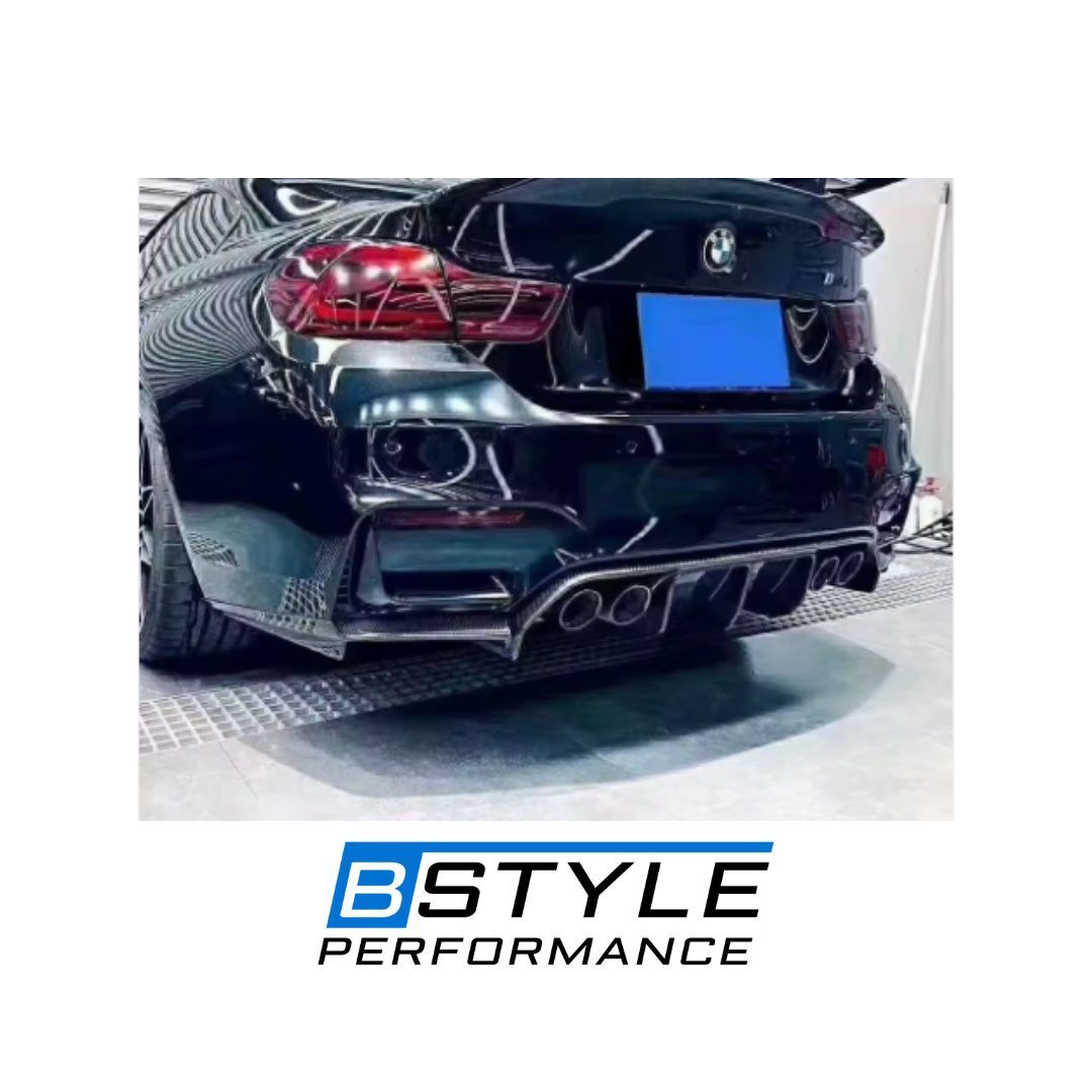BMW M3 F80 M4 F82 V-Style Dry Carbon Fiber Rear Bumper Diffuser