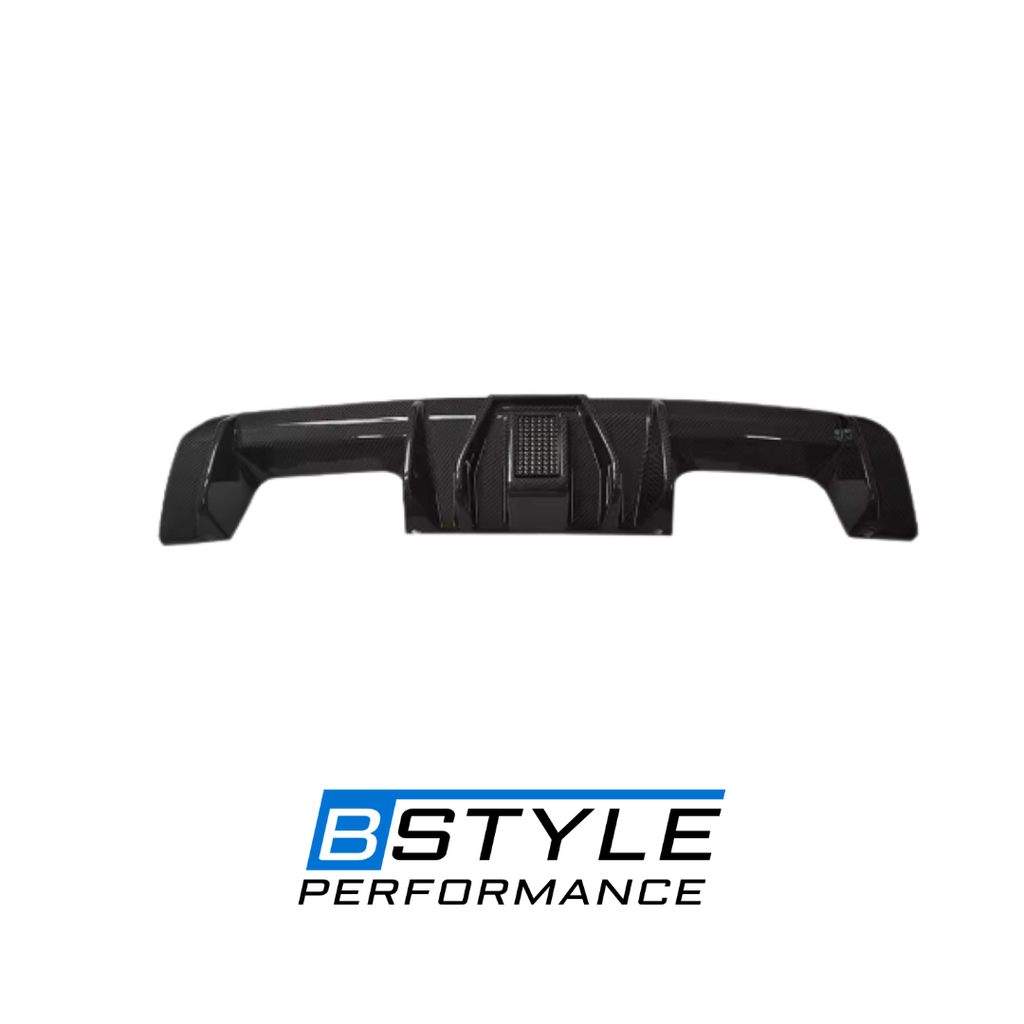 BMW G80/G82/G83 M3/M4 Dry & Wet Carbon Fiber LED Rear Bumper Diffuser