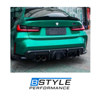 BMW G80/G82/G83 M3/M4 Dry & Wet Carbon Fiber LED Rear Bumper Diffuser