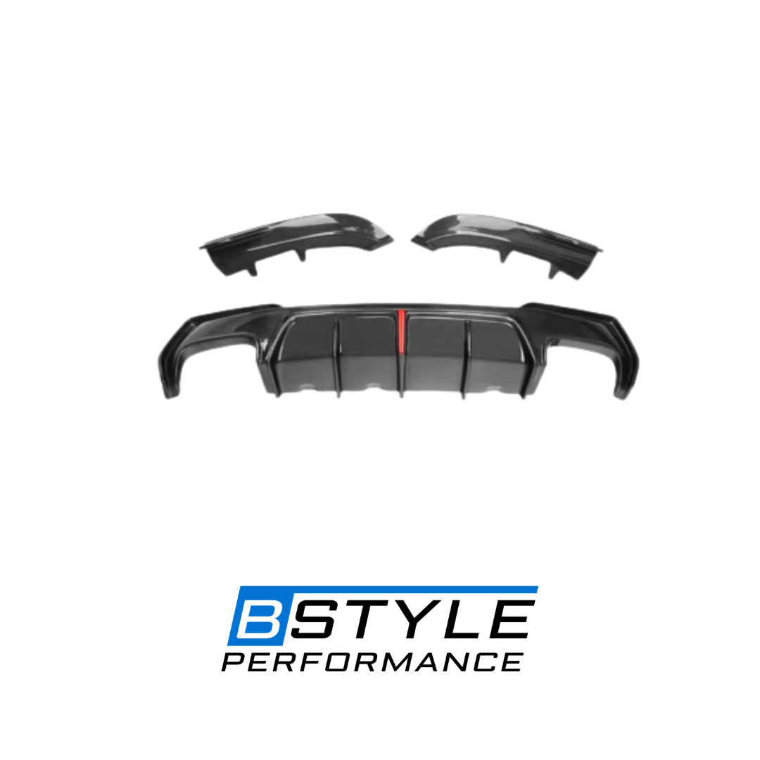 BMW 4 Series G22 Carbon Fiber Rear Diffuser with F1 Style Light – M Sport