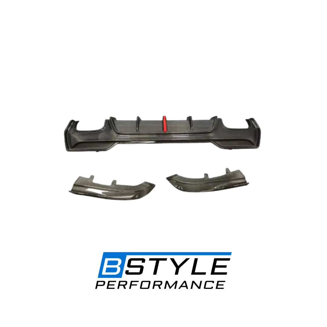 BMW 4 Series G22 Carbon Fiber Rear Diffuser with F1 Style Light – M Sport