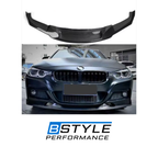BMW 3 Series F30 MAD‑Style M Sport Carbon Fiber Front Bumper Lip & Splitter Kit