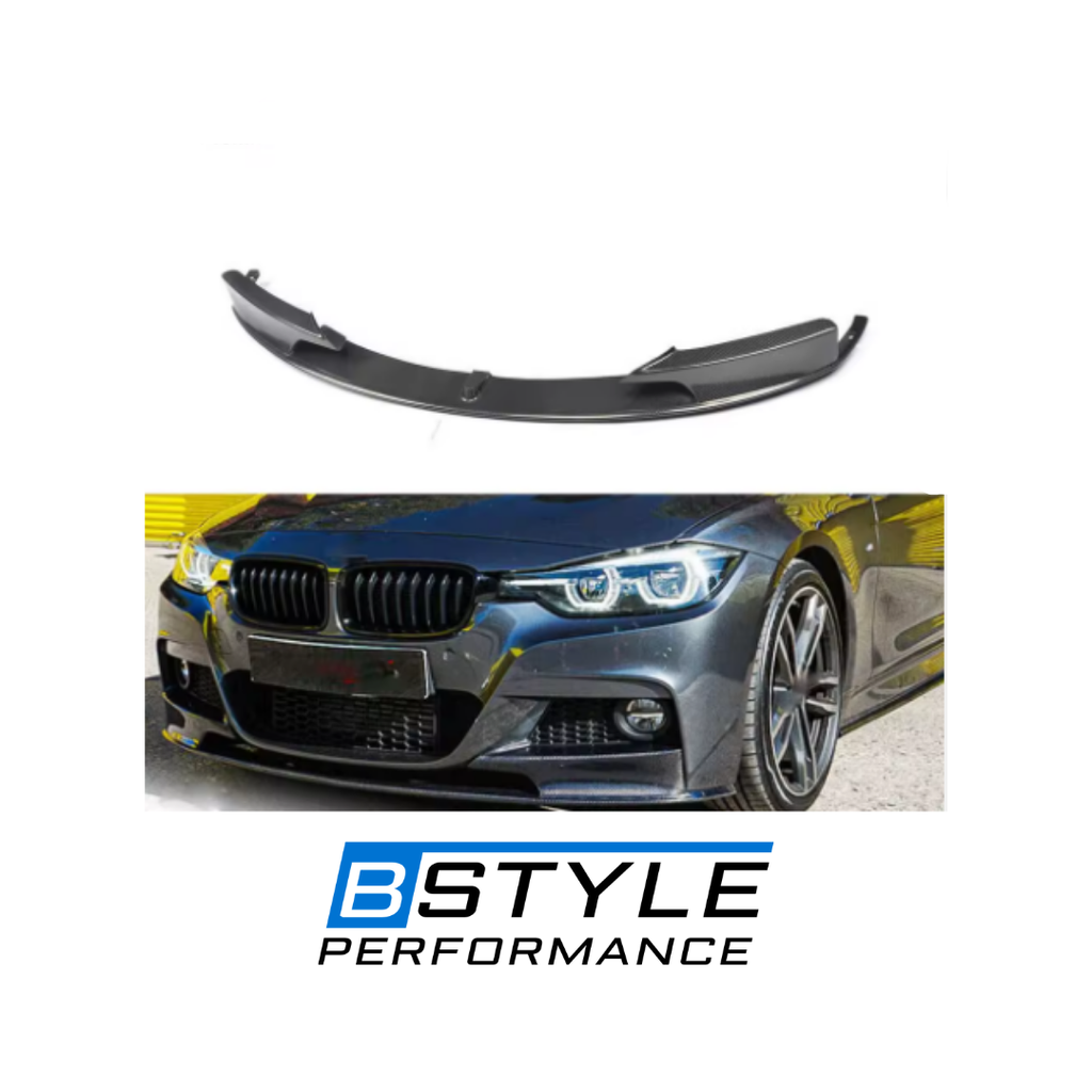 BMW 3 Series F30 M Sport MP Style Carbon Fiber Front Bumper Lip Splitter