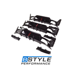 Gloss Black Rear Bumper Diffuser With LED Light for BMW G20 LCI Exercise