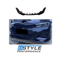 BMW 3 Series G20 Pre MP Style Glossy Black Front Lip 2020-2022